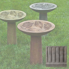 Campania Hydrangea Leaf Birdbath