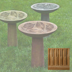 Campania Hydrangea Leaf Birdbath