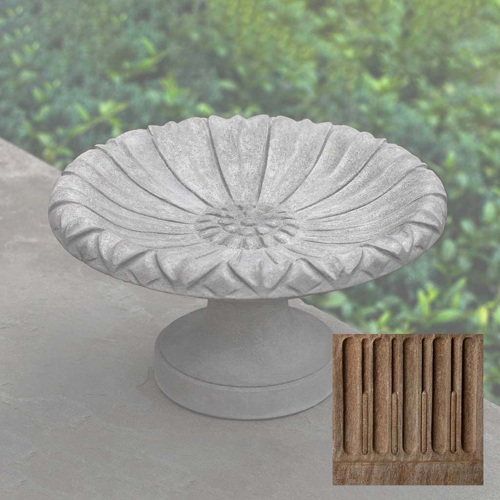 Campania Lotus Birdbath Small