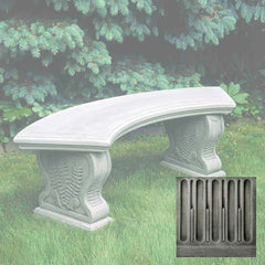 Campania Curved Woodland Ferns Bench