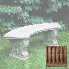 Campania Curved Woodland Ferns Bench