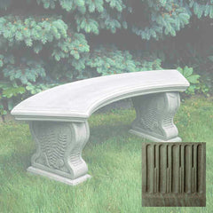Campania Curved Woodland Ferns Bench