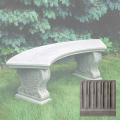Campania Curved Woodland Ferns Bench