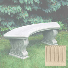 Campania Curved Woodland Ferns Bench