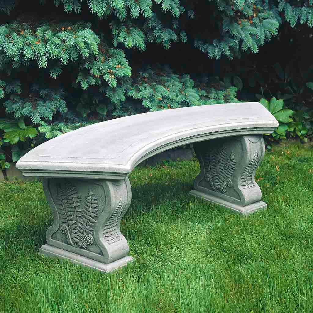 Campania Curved Woodland Ferns Bench