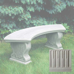Campania Curved Woodland Ferns Bench