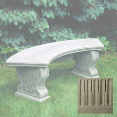 Campania Curved Woodland Ferns Bench