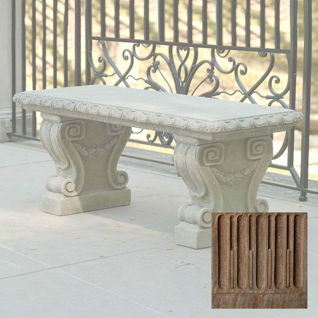 Campania Longwood Main Fountain Garden Bench