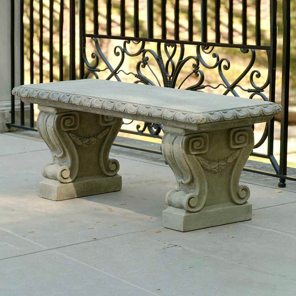Campania Longwood Main Fountain Garden Bench
