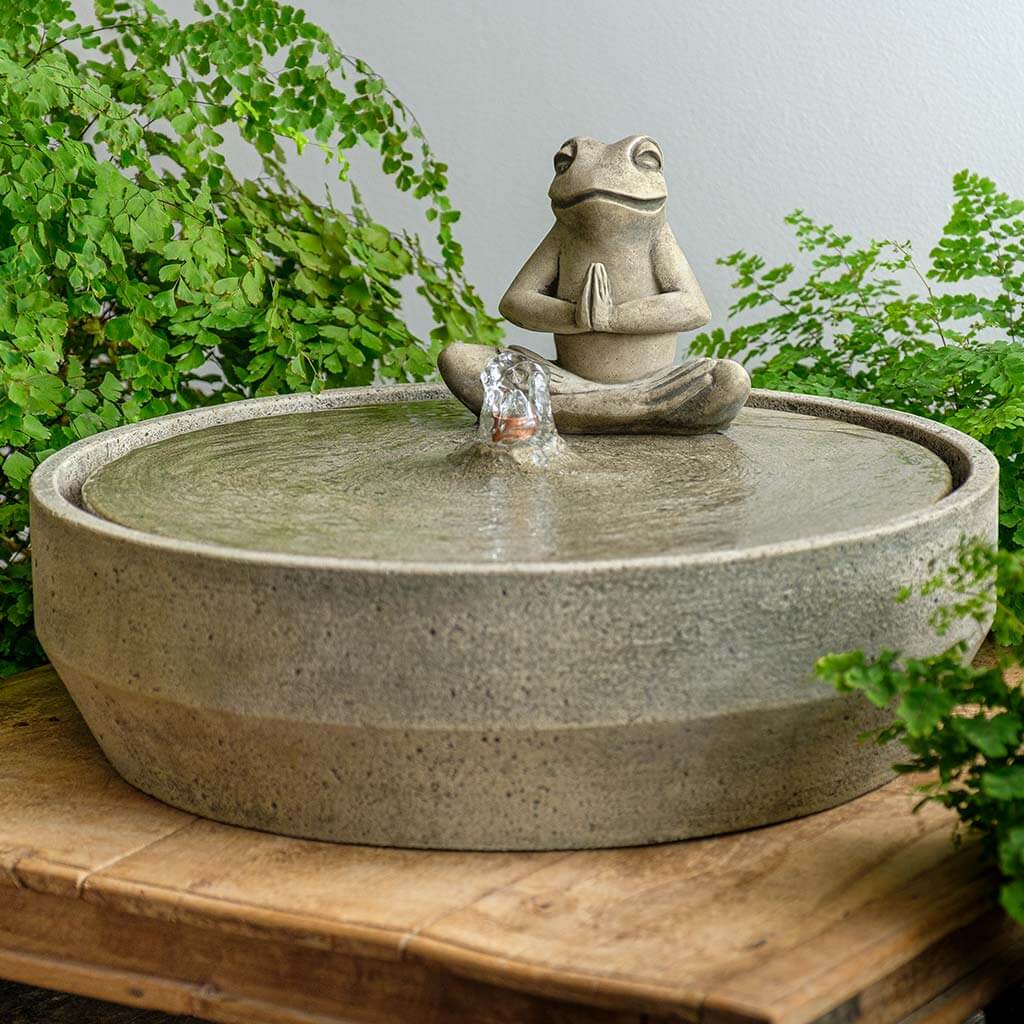 Photo of Campania Yoga Frog Beveled Fountain - Marquis Gardens