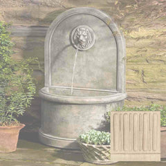 Campania Lion Wall Fountain