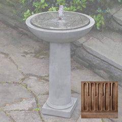 Campania Hydrangea Leaves Birdbath Fountain