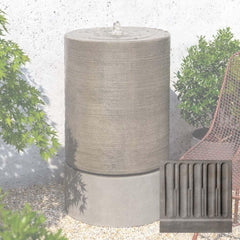 Campania Large Ribbed Cylinder Fountain