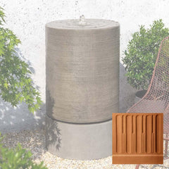 Campania Large Ribbed Cylinder Fountain