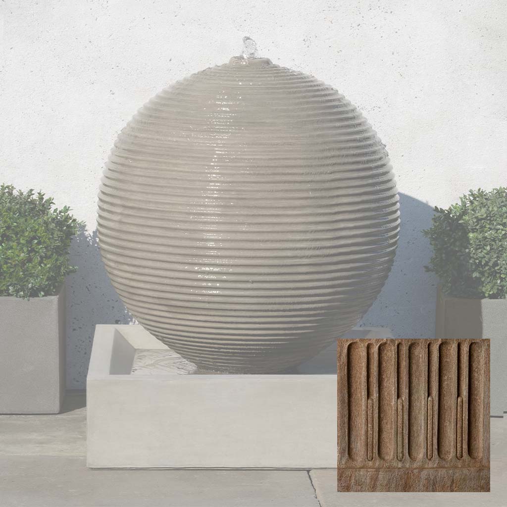 Campania Ribbed Sphere Fountain