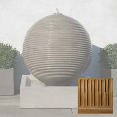 Campania Ribbed Sphere Fountain