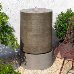 Campania Large Ribbed Cylinder Fountain