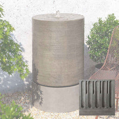 Campania Large Ribbed Cylinder Fountain