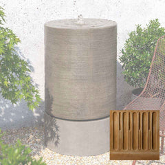 Campania Large Ribbed Cylinder Fountain