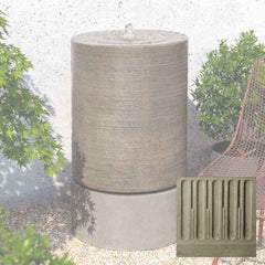 Campania Large Ribbed Cylinder Fountain