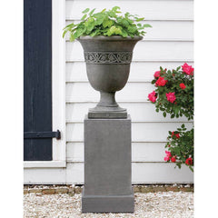 Campania Wburg Strapwork Leaf Urn W Classic Tall Pedestal