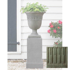 Wburg Strapwork Leaf Urn w/ Classic Tall Pedestal