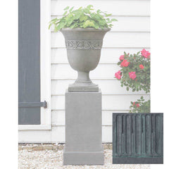Wburg Strapwork Leaf Urn w/ Classic Tall Pedestal