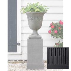 Wburg Strapwork Leaf Urn w/ Classic Tall Pedestal
