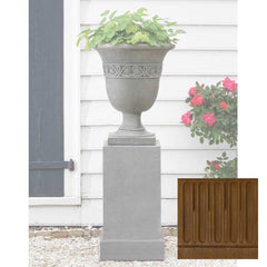 Wburg Strapwork Leaf Urn w/ Classic Tall Pedestal