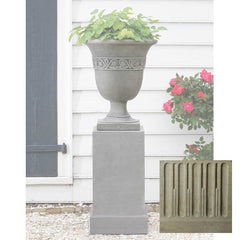 Wburg Strapwork Leaf Urn w/ Classic Tall Pedestal