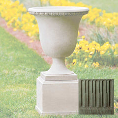 Wburg Egg and Dart Urn w/ Classic Short Pedestal