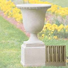 Wburg Egg and Dart Urn w/ Classic Short Pedestal