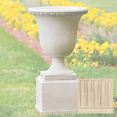 Wburg Egg and Dart Urn w/ Classic Short Pedestal