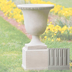 Wburg Egg and Dart Urn w/ Classic Short Pedestal