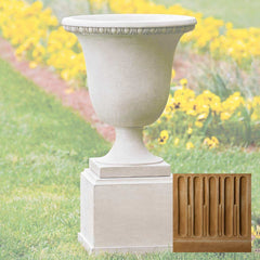 Wburg Egg and Dart Urn w/ Classic Short Pedestal