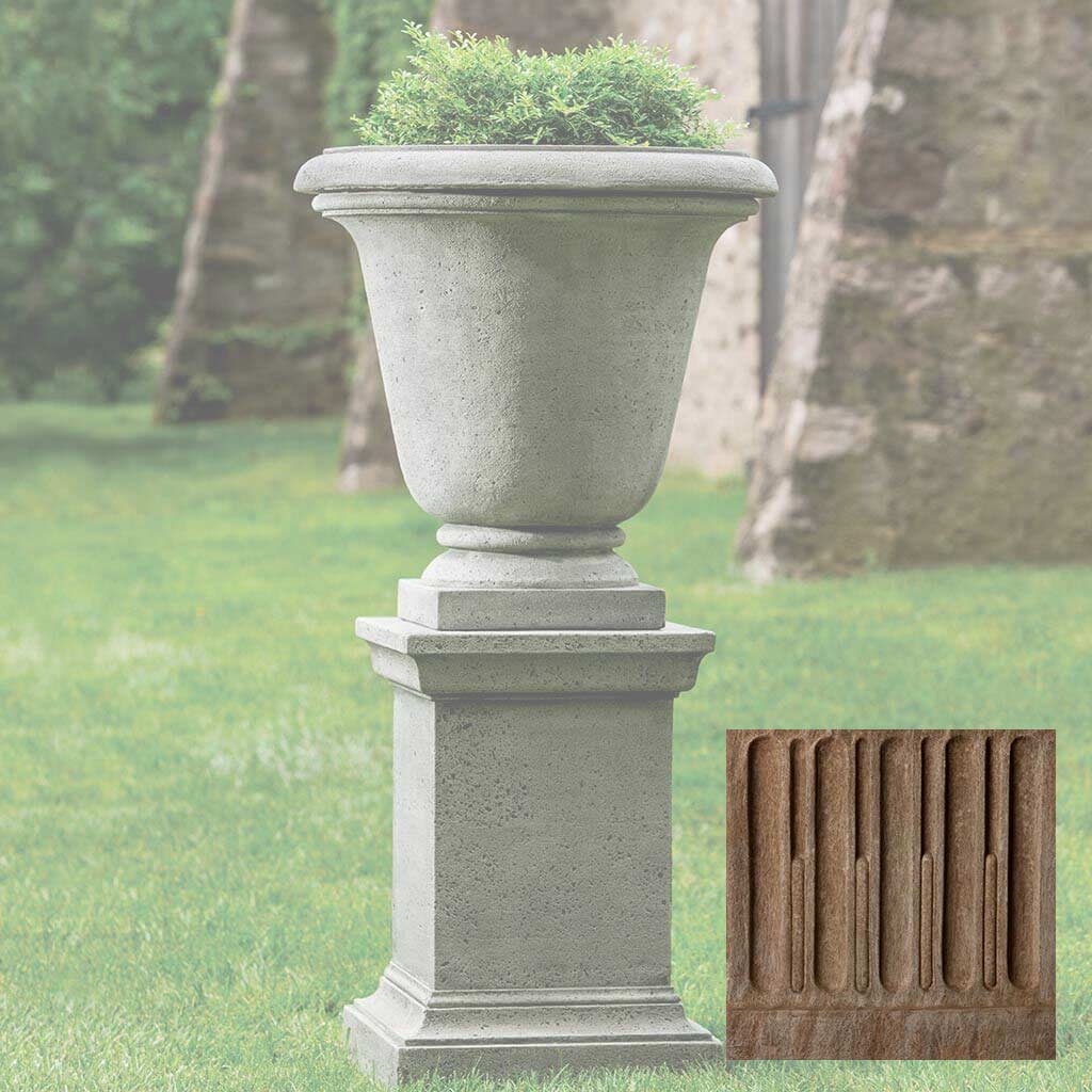 Campania Textured Hampton Urn with Pedestal