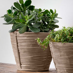 Reed Planter - Large - Grey