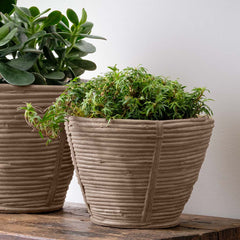 Reed Planter - Large - Grey