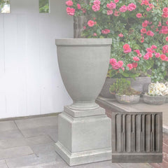 Capitol Hill Urn w/ Rustic 16.5 Pedestal