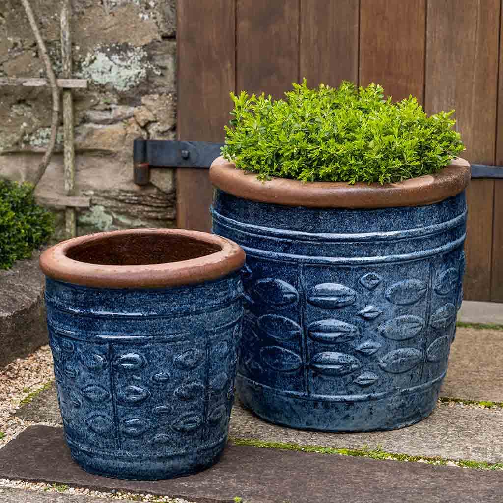 ceramic plant pot set Rustic Leaf Pot