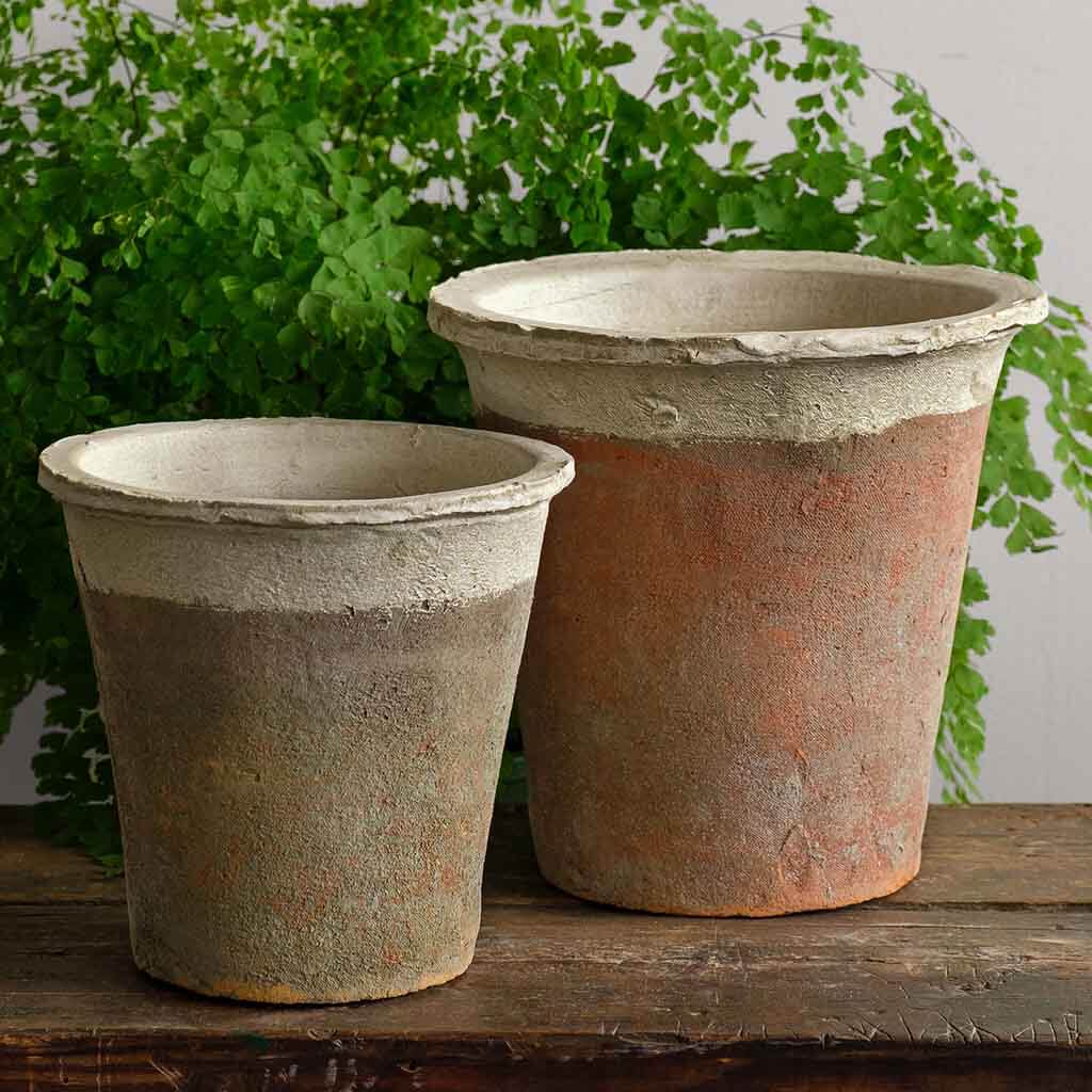Photo of Campania Large Tapered Farmer's Pot - Cotswold White - Set of 8 - Exclusively Campania