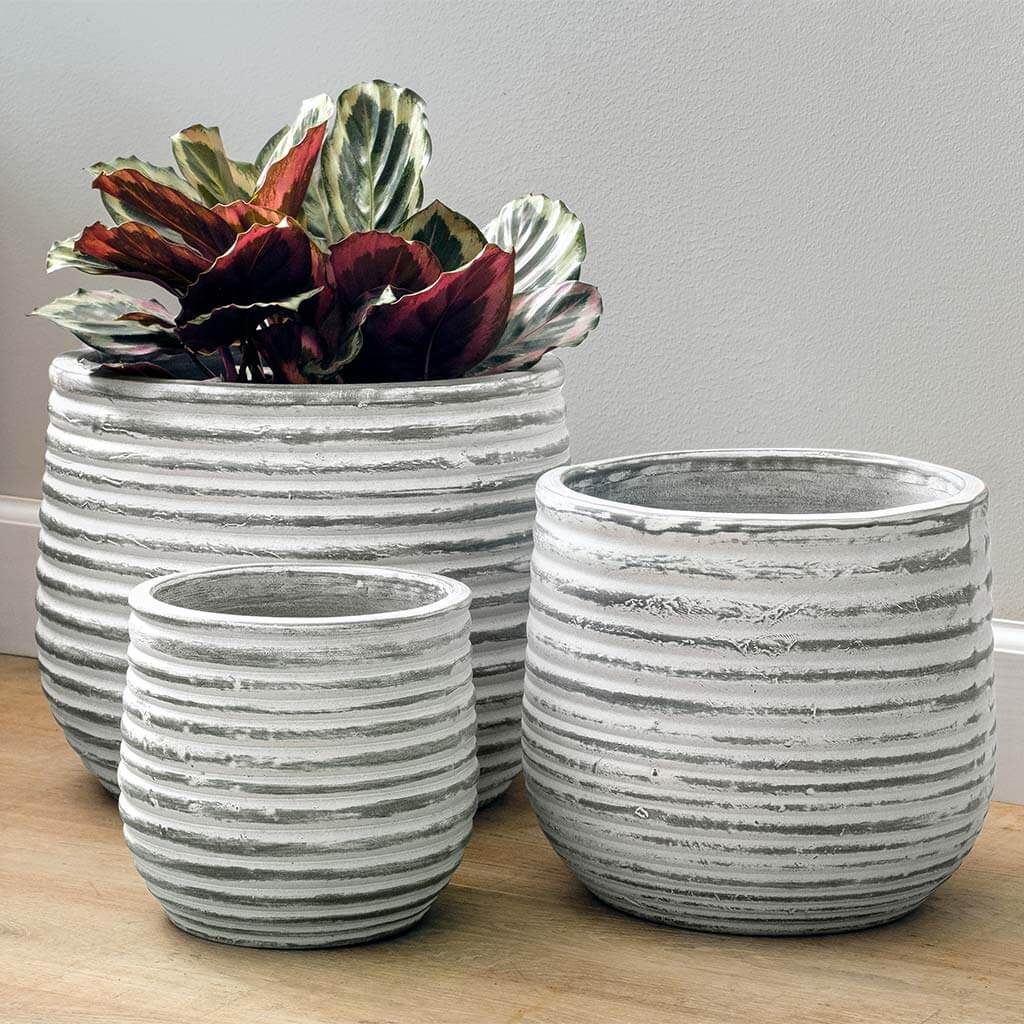 Photo of Campania Etage Planter Large - Grey and Whitewash - Set of 6 - Exclusively Campania