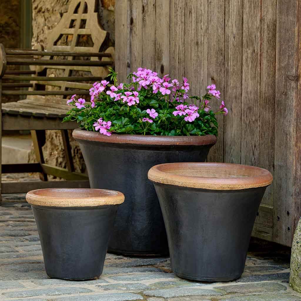 ceramic outdoor planter pots Brighton Planter - Graphite