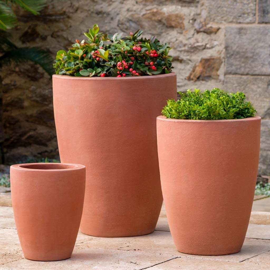 set of 3 plant pots outdoor Campania Marta Planter