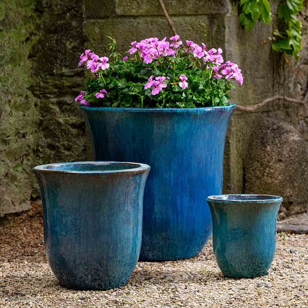 3 set plant pots Campana Planter Set of 3 Campania International Volcanic Red