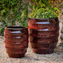 Photo of Campania Pomerol Planter - Bordeaux - Set of 2 - Exclusively Campania