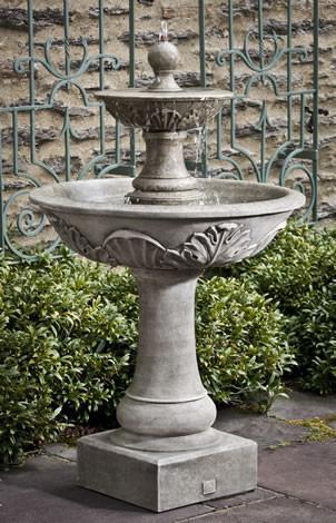 Photo of Campania Acanthus Two Tiered Fountain - Exclusively Campania