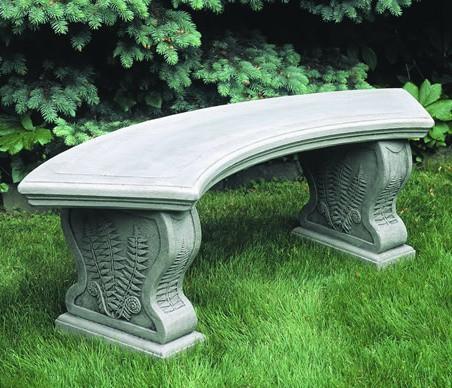 Photo of Campania Curved Woodland Ferns Bench - Exclusively Campania