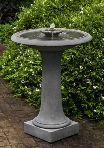 Photo of Campania Camellia Birdbath Fountain - Exclusively Campania