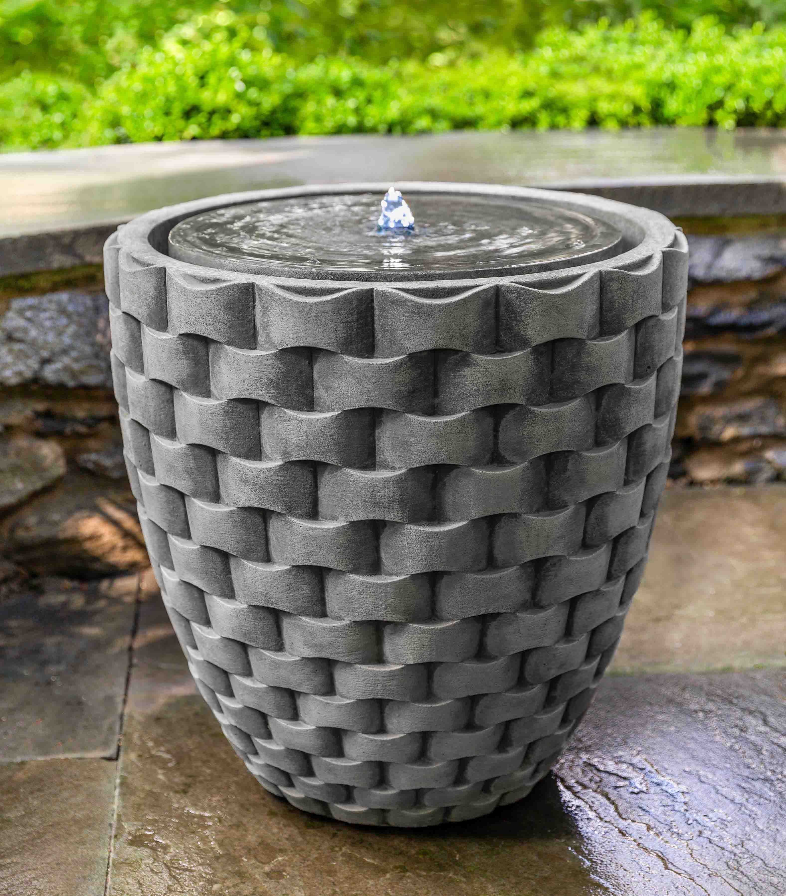 Photo of Campania M Weave Disc Fountain - Exclusively Campania